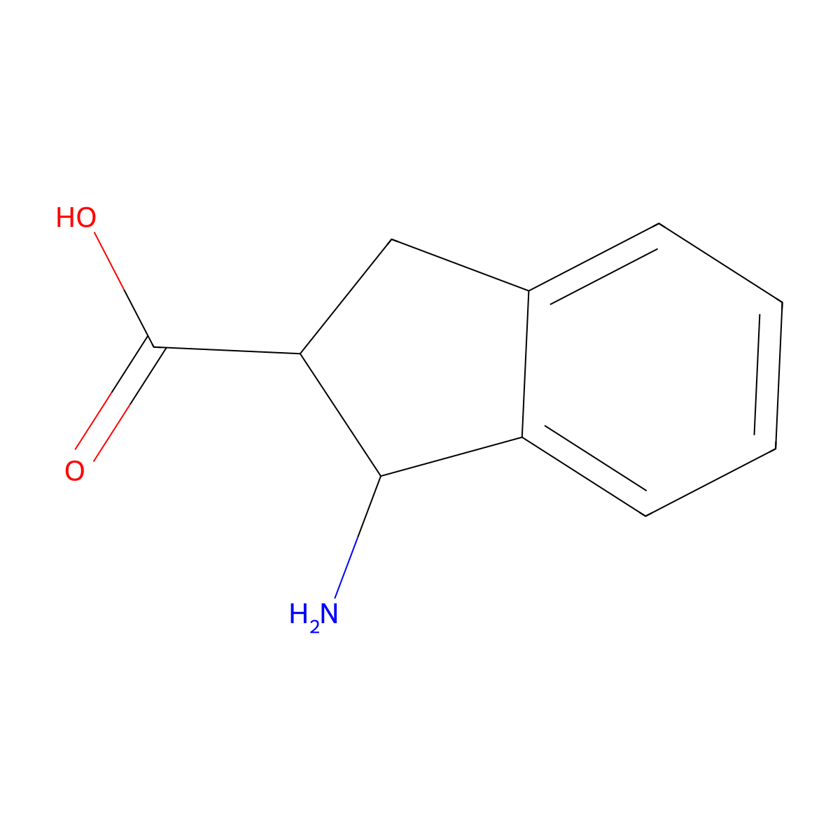cis-1-Amino-indan-2-carboxylic acid molecular structure, CAS 135053-20-2