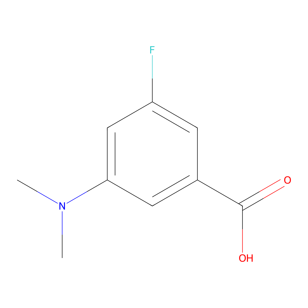 3-(Dimethylamino)-5-fluorobenzoic acid molecular structure, CAS 1350539-93-3