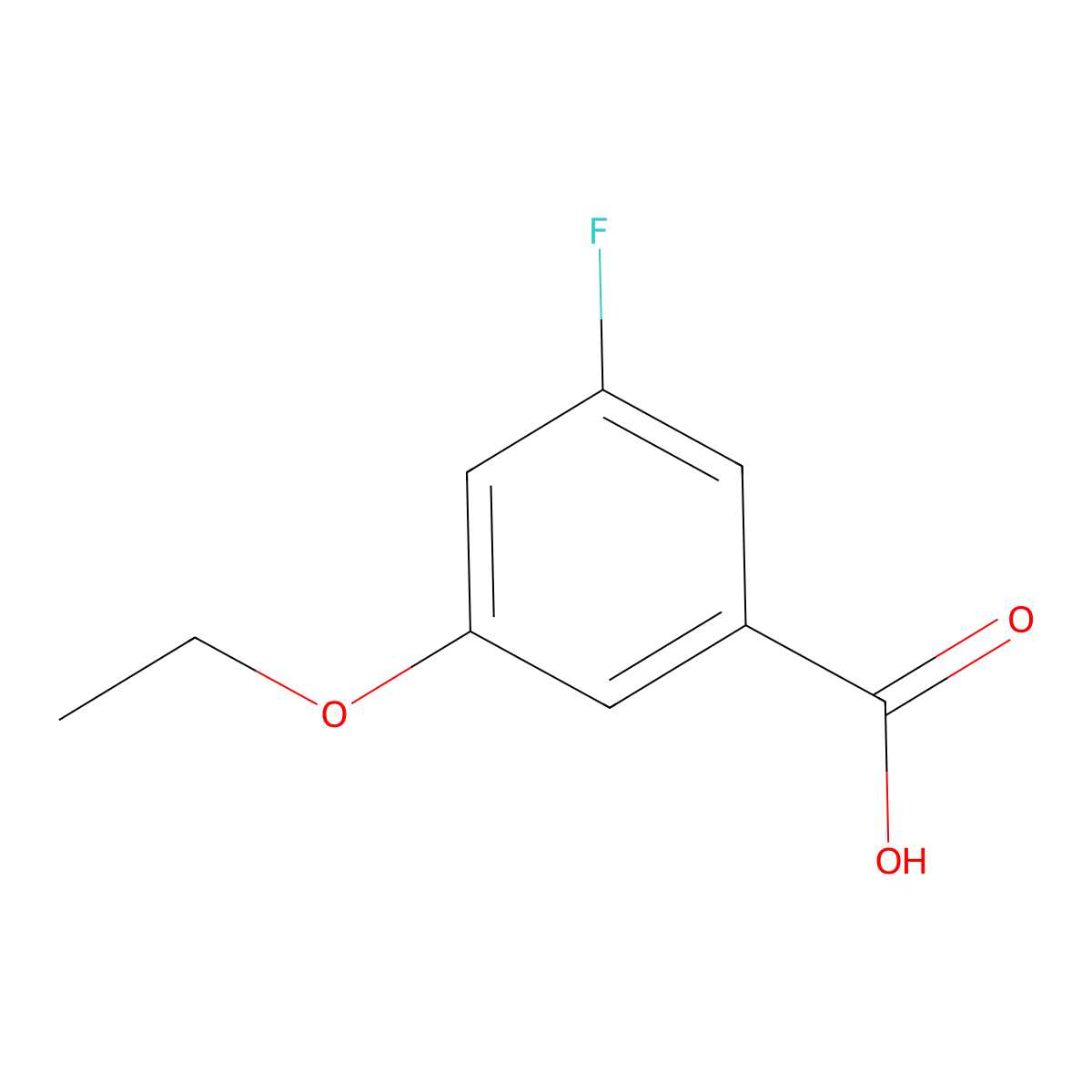3-Ethoxy-5-fluorobenzoic acid molecular structure, CAS 1350539-96-6