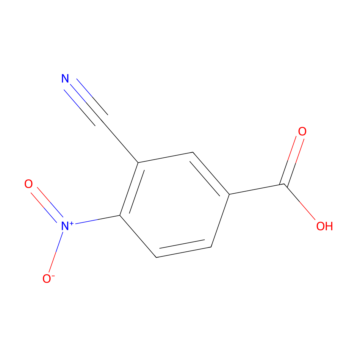 3-Cyano-4-nitrobenzoic acid molecular structure, CAS 1350540-03-2