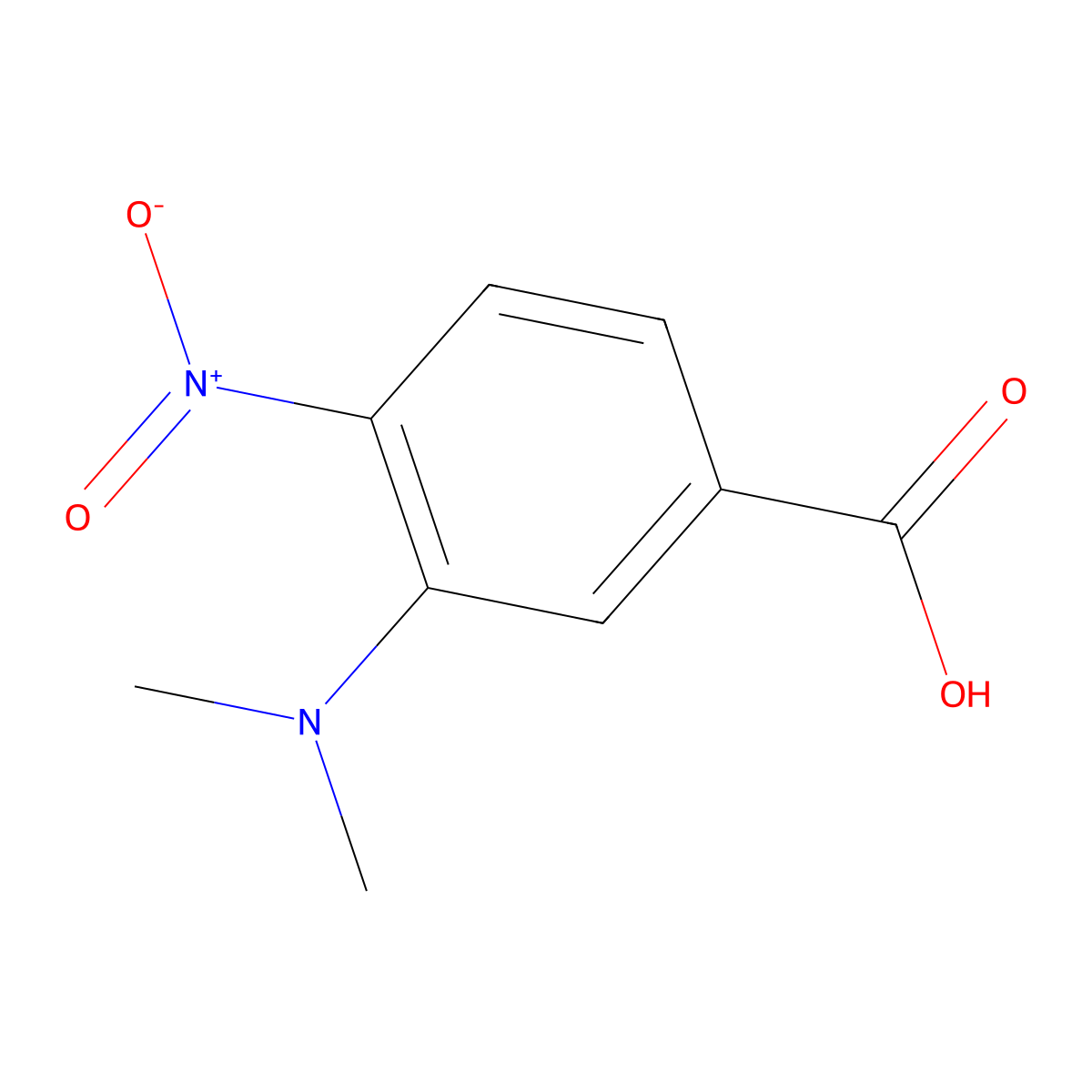 3-(Dimethylamino)-4-nitrobenzoic acid molecular structure, CAS 1350540-04-3