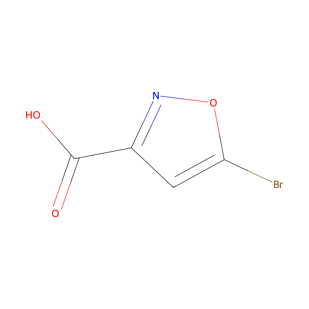 5-Bromoisoxazole-3-carboxylic acid molecular structure, CAS 1350551-14-2