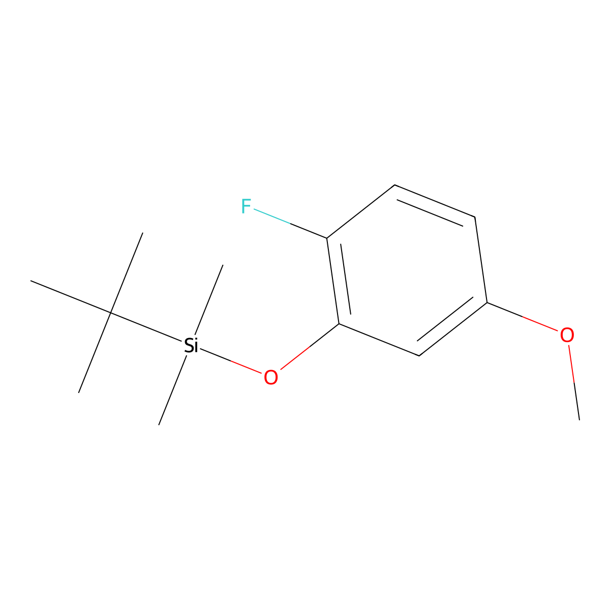 Tert-butyl(2-fluoro-5-methoxyphenoxy)dimethylsilane molecular structure, CAS 1350551-58-4