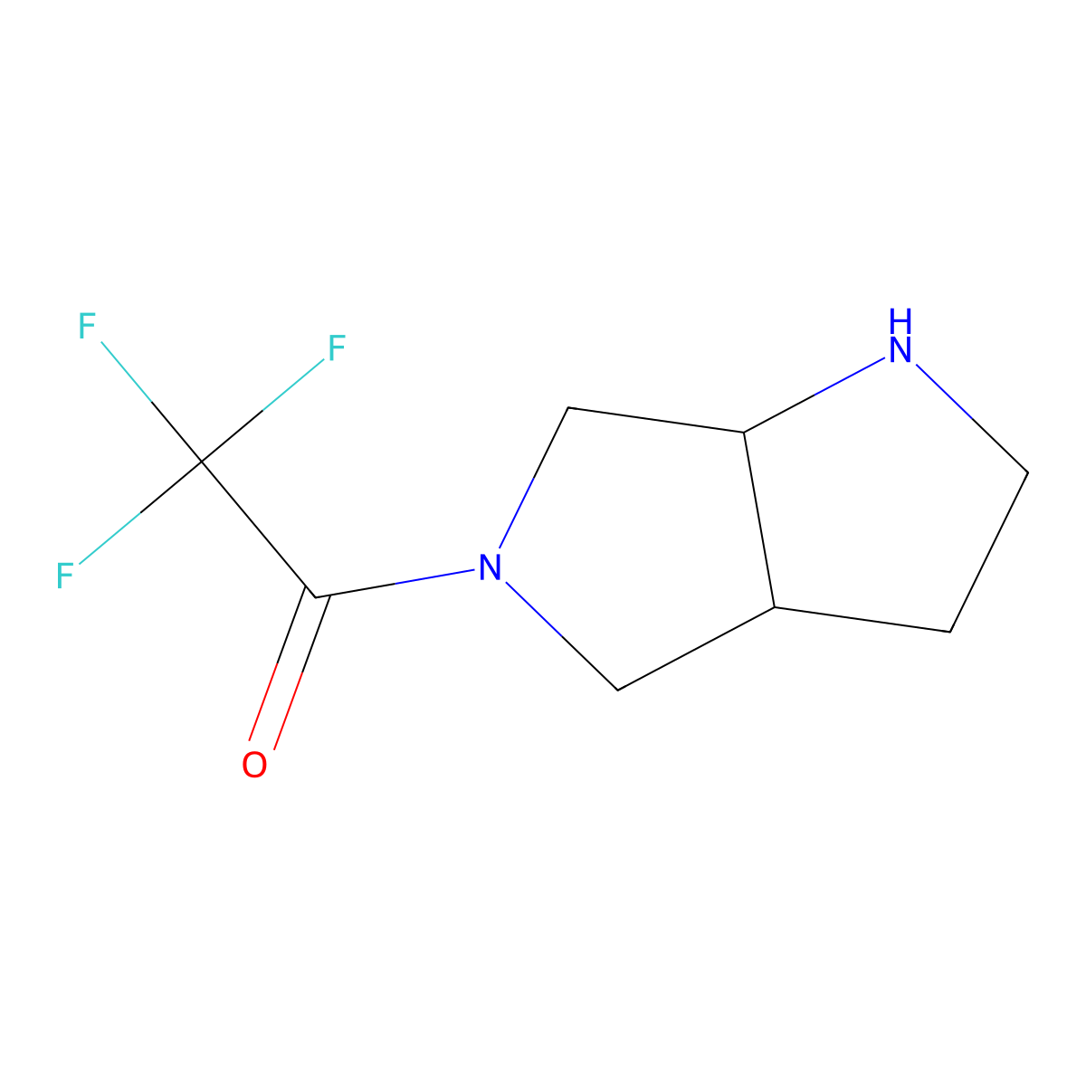 2,2,2-Trifluoro-1-((3aS,6aS)-hexahydropyrrolo[3,4-b]pyrrol-5(1H)-yl)ethanone molecular structure, CAS 1350553-73-9