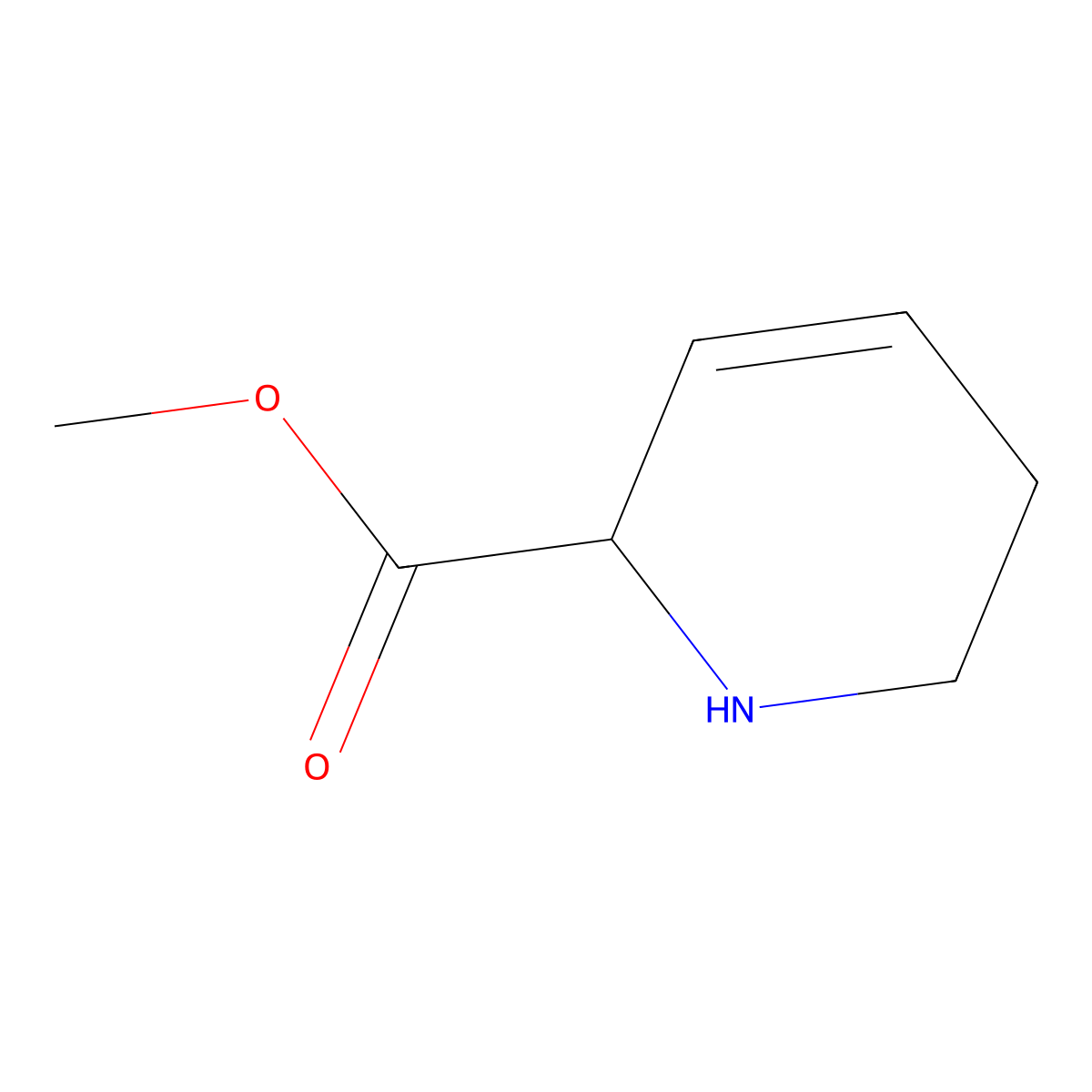 Methyl 1,2,5,6-tetrahydropyridine-2-carboxylate molecular structure, CAS 1350558-21-2