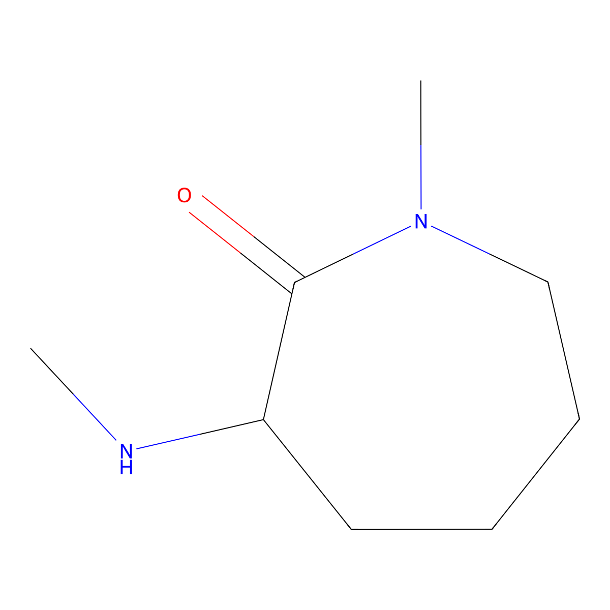 1-Methyl-3-(methylamino)azepan-2-one molecular structure, CAS 1350558-22-3