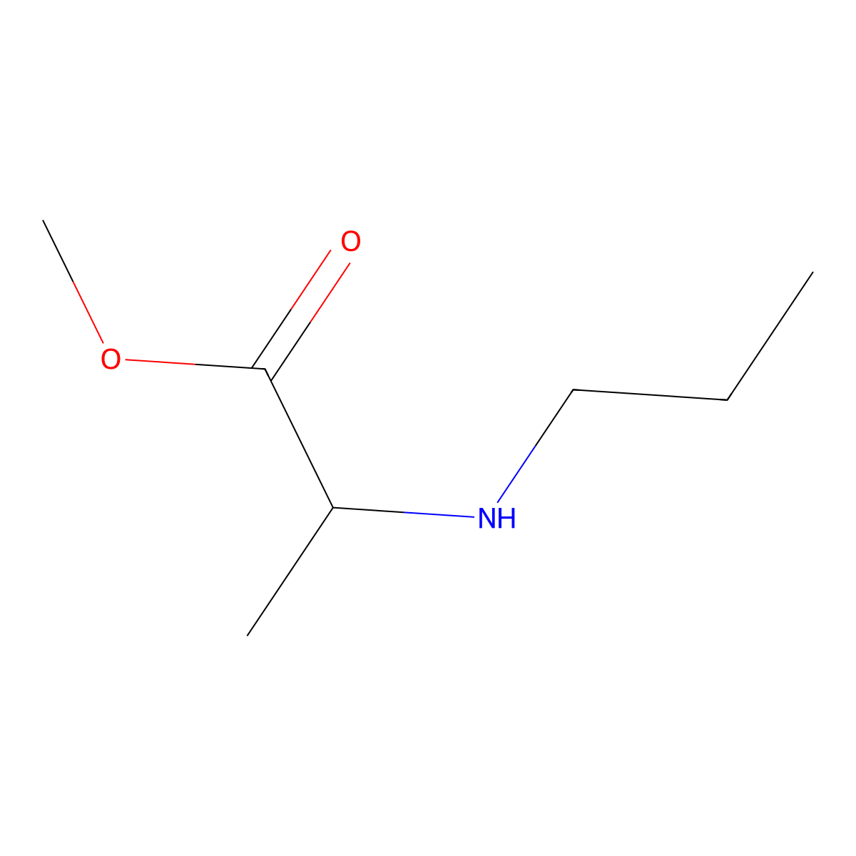 Methyl 2-(propylamino)propanoate molecular structure, CAS 1350562-77-4
