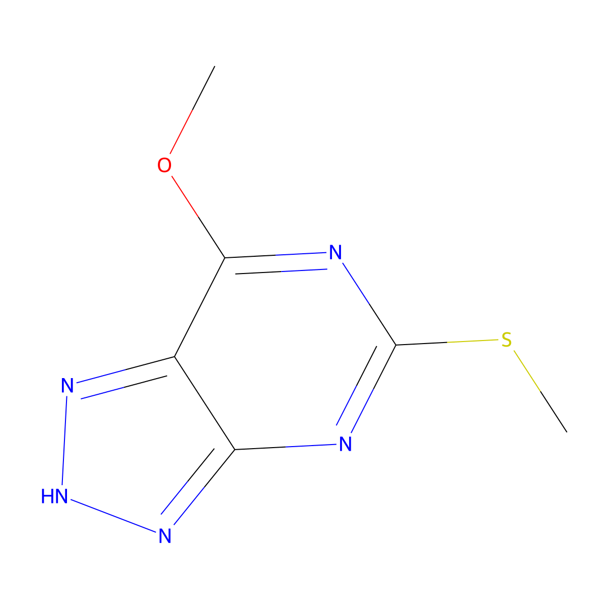 7-Methoxy-5-(methylthio)-3H-[1,2,3]triazolo[4,5-d]pyrimidine molecular structure, CAS 1350563-51-7