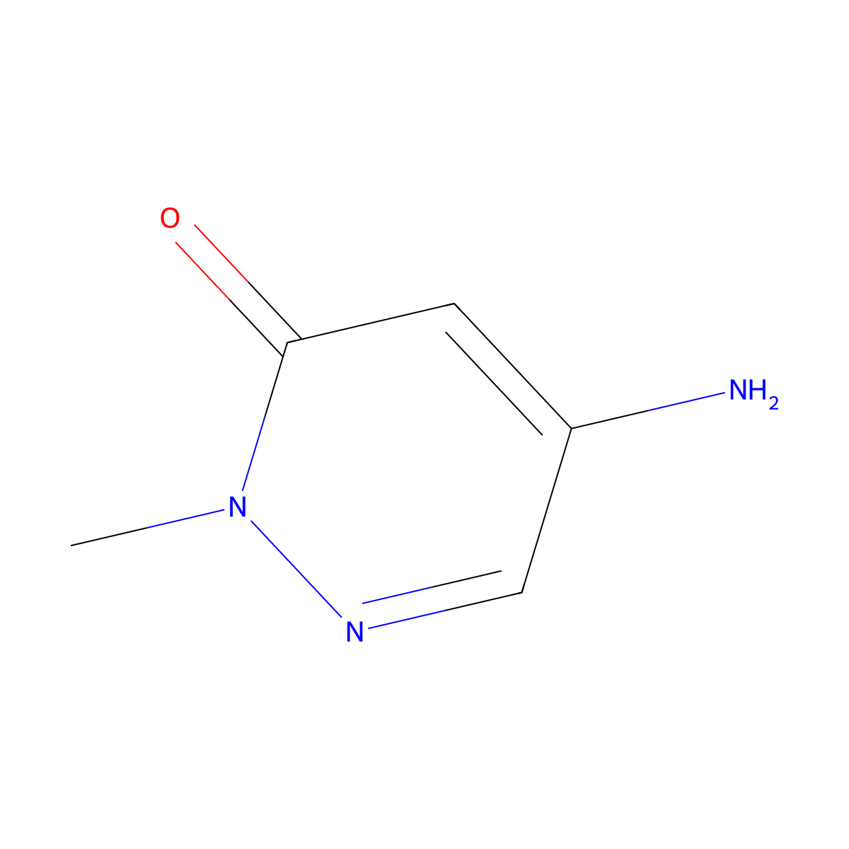 5-Amino-2-methyl-2,3-dihydropyridazin-3-one molecular structure, CAS 13506-27-9