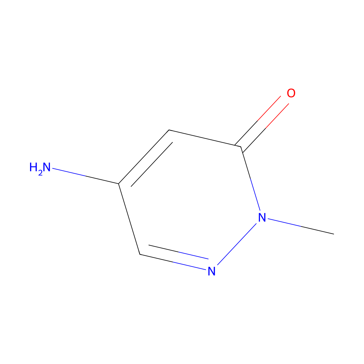 5-Amino-2-methyl-2,3-dihydropyridazin-3-one molecular structure, CAS 13506-27-9