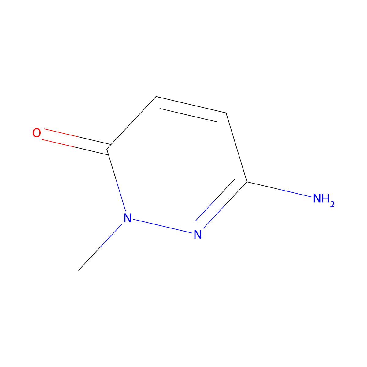 6-Amino-2-methyl-2,3-dihydropyridazin-3-one molecular structure, CAS 13506-28-0