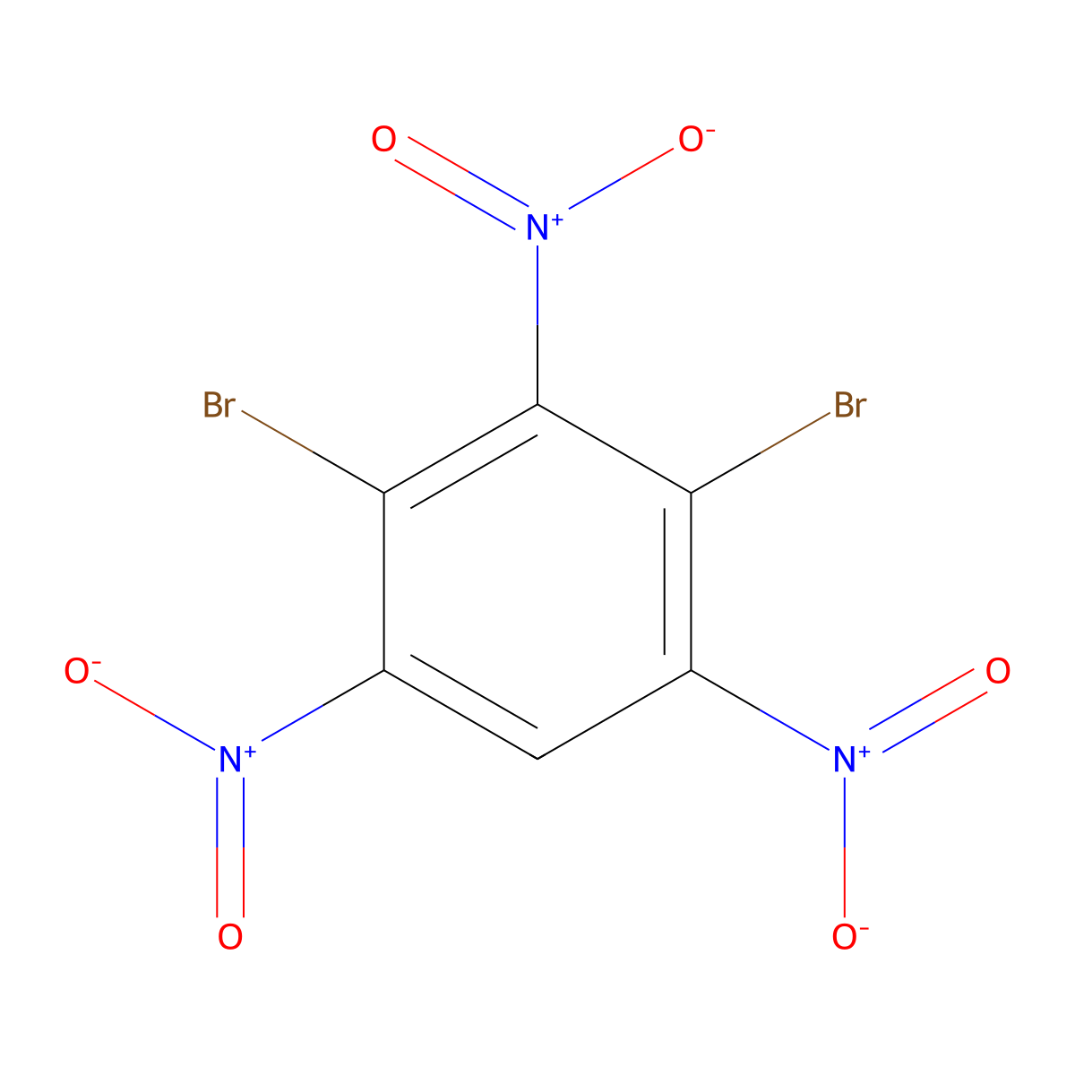 1,3-Dibromo-2,4,6-trinitrobenzene molecular structure, CAS 13506-78-0