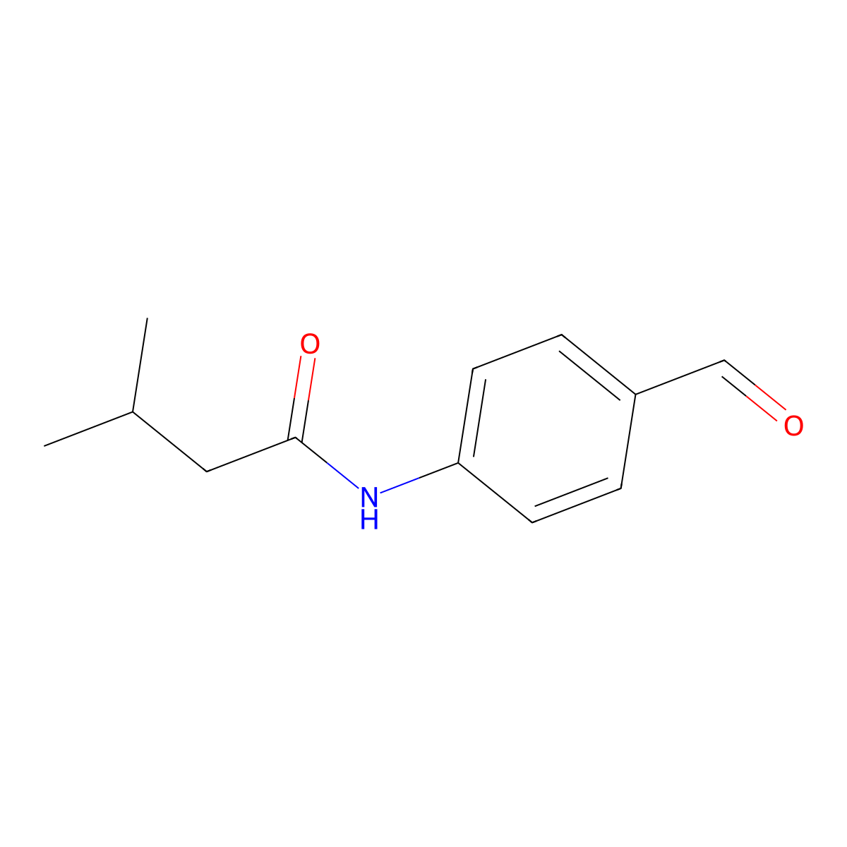 N-(4-Formylphenyl)-3-methylbutanamide molecular structure, CAS 1350614-55-9