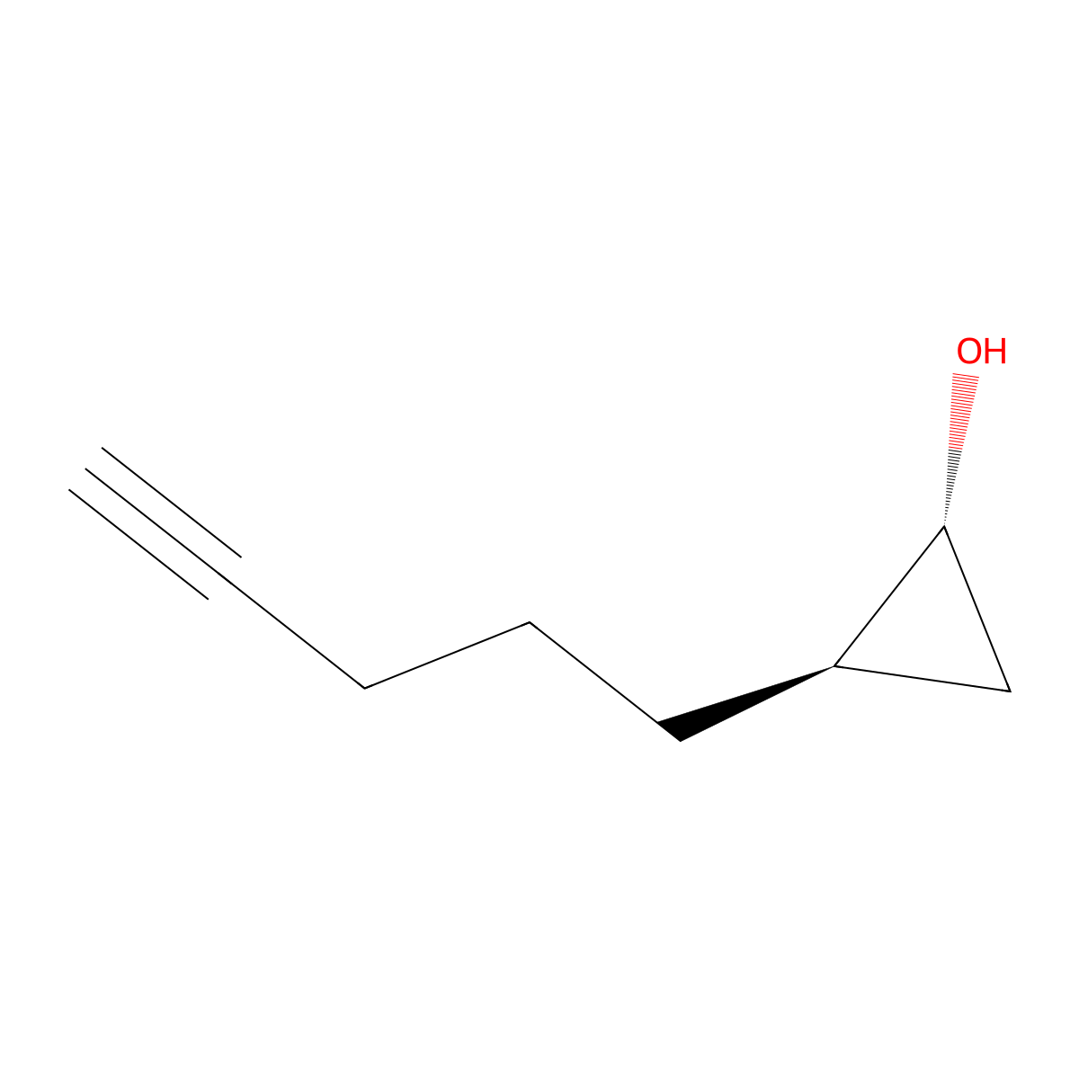 (1R,2R)-2-(Pent-4-yn-1-yl)cyclopropanol molecular structure, CAS 1350619-77-0