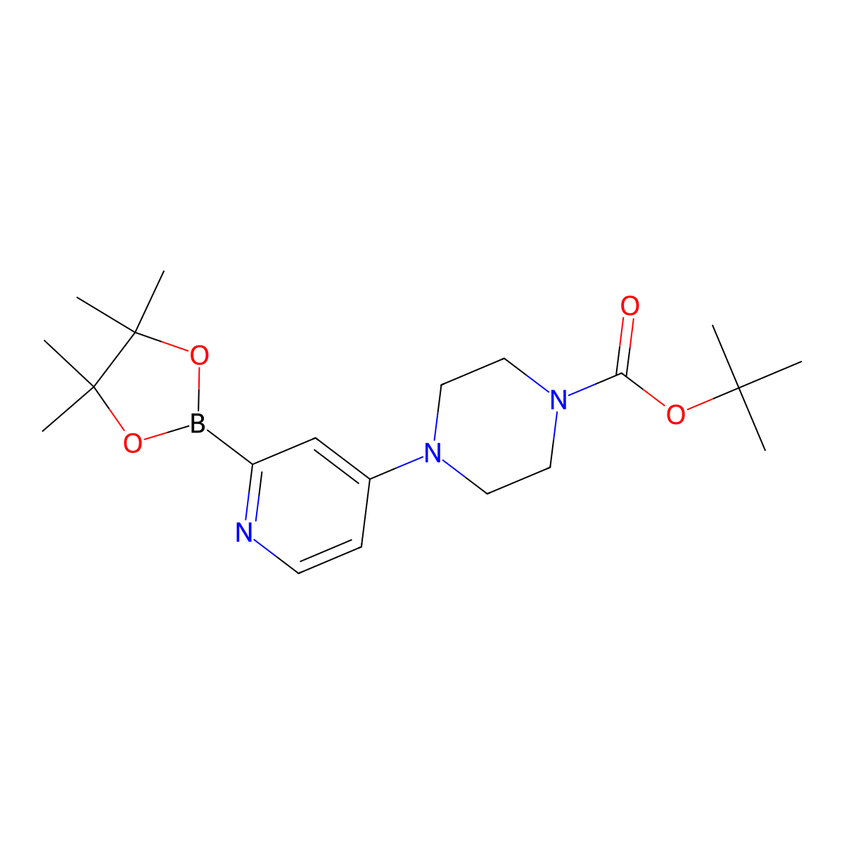 4-(4-Boc-1-piperazinyl)pyridine-2-boronic Acid Pinacol Ester molecular structure, CAS 1350621-53-2