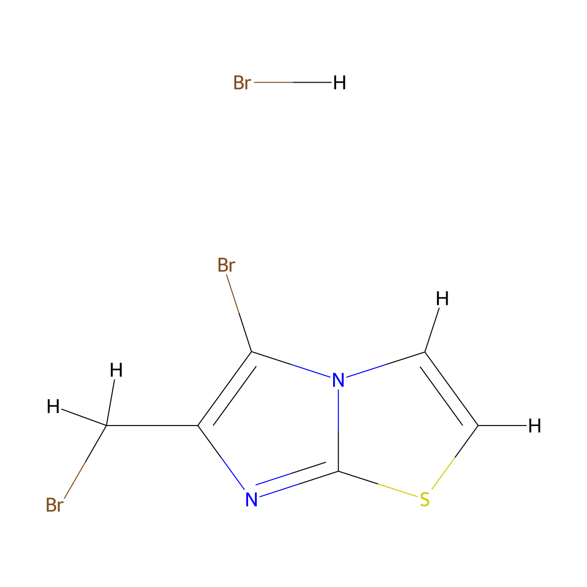 5-Bromo-6-(bromomethyl)imidazo[2,1-b][1,3]thiazole hydrobromide molecular structure, CAS 135063-74-0