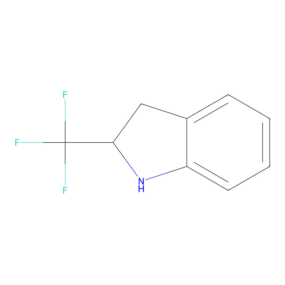 (2S)-2-(trifluoromethyl)-2,3-dihydro-1H-indole molecular structure, CAS 1350632-23-3