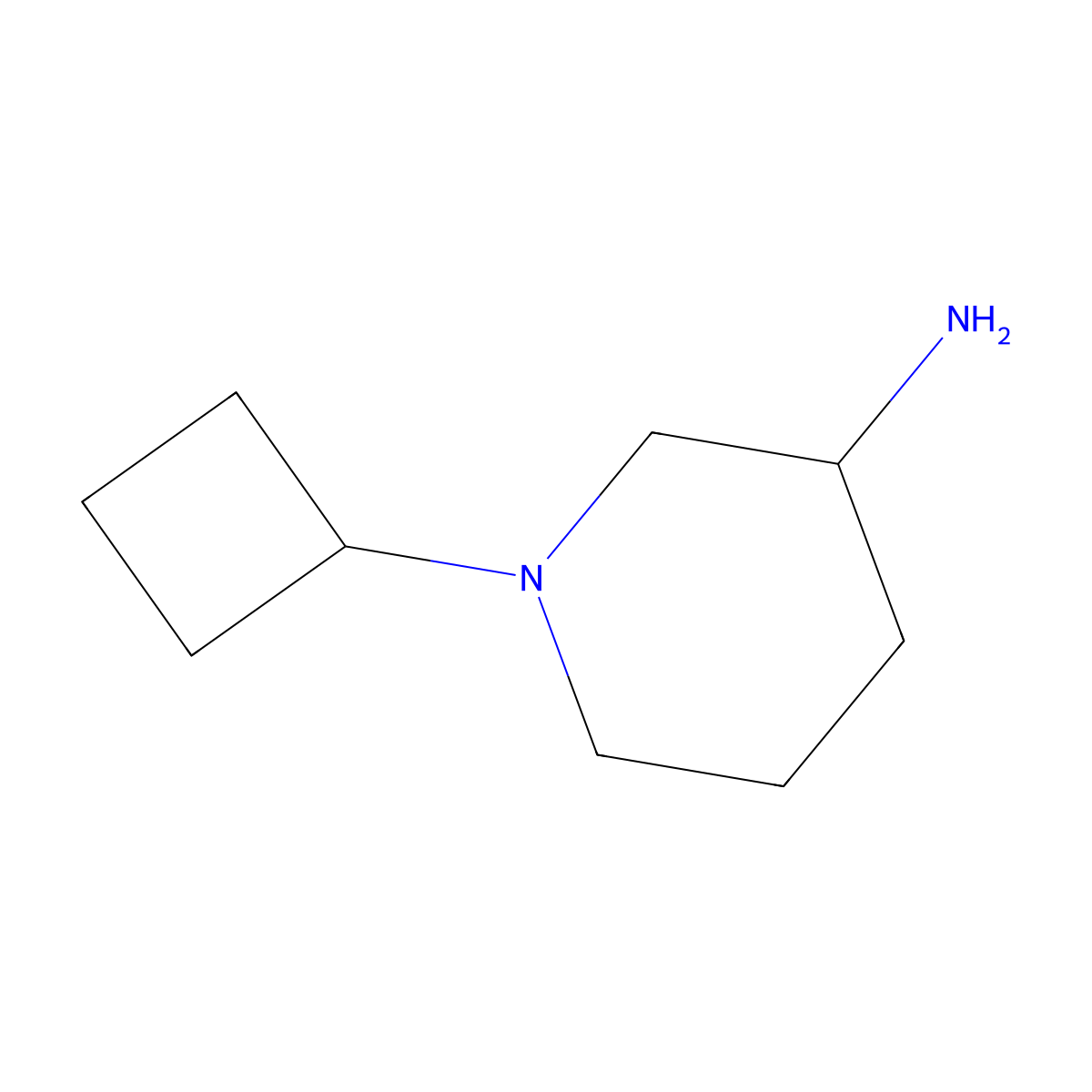 (R)-1-Cyclobutylpiperidin-3-amine molecular structure, CAS 1350635-80-1