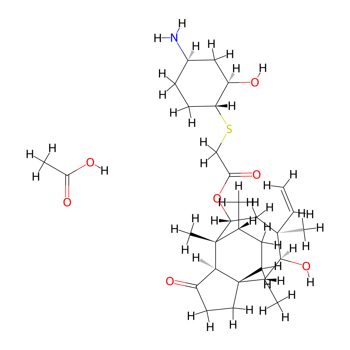 Lefamulin Acetate molecular structure, CAS 1350636-82-6