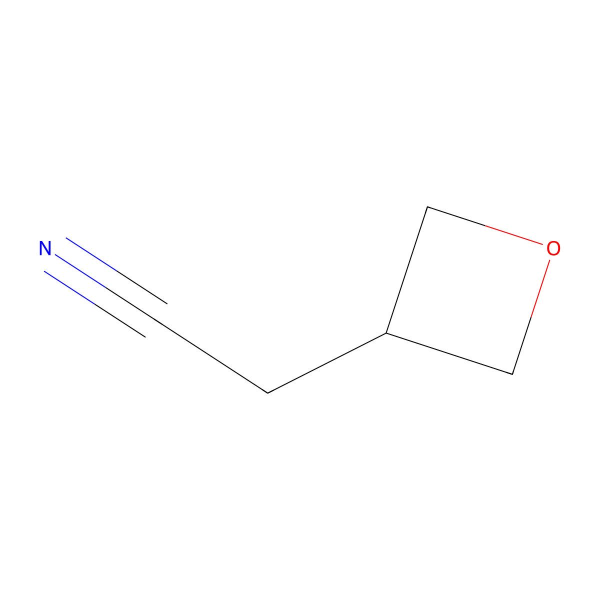 2-(Oxetan-3-yl)acetonitrile molecular structure, CAS 1350636-97-3