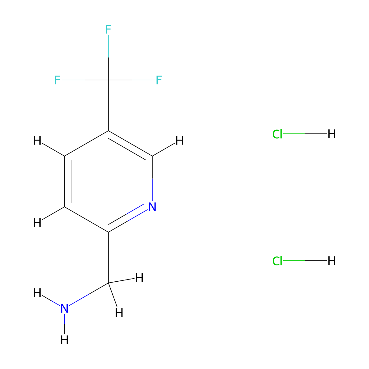 (5-(Trifluoromethyl)pyridin-2-yl)methanamine dihydrochloride molecular structure, CAS 1350637-24-9
