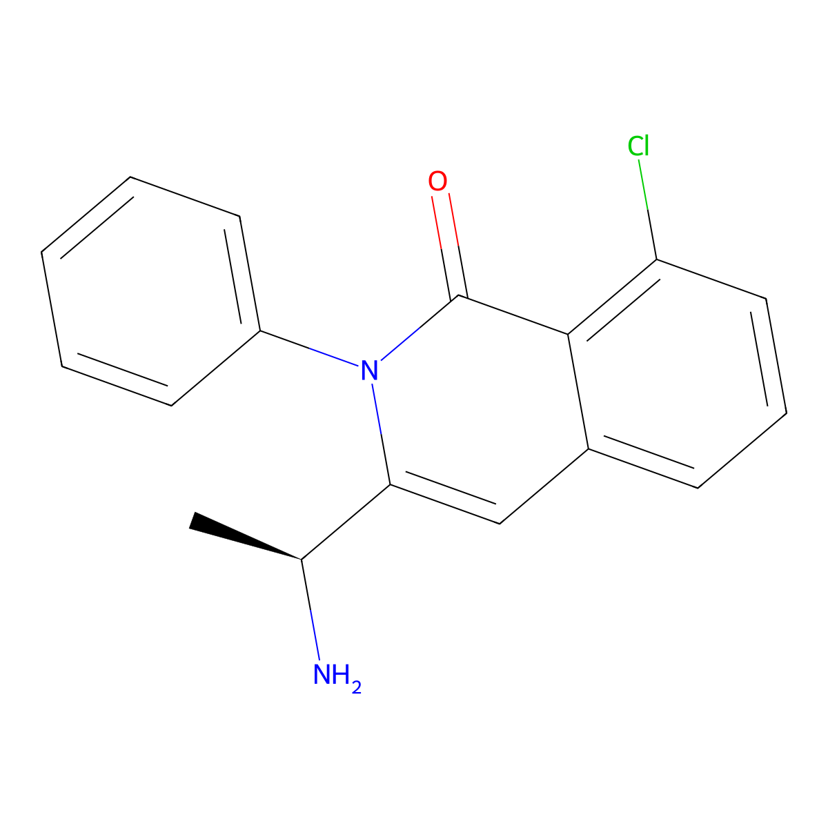 (S)-3-(1-aminoethyl)-8-chloro-2-phenylisoquinolin-1(2H)-one molecular structure, CAS 1350643-72-9