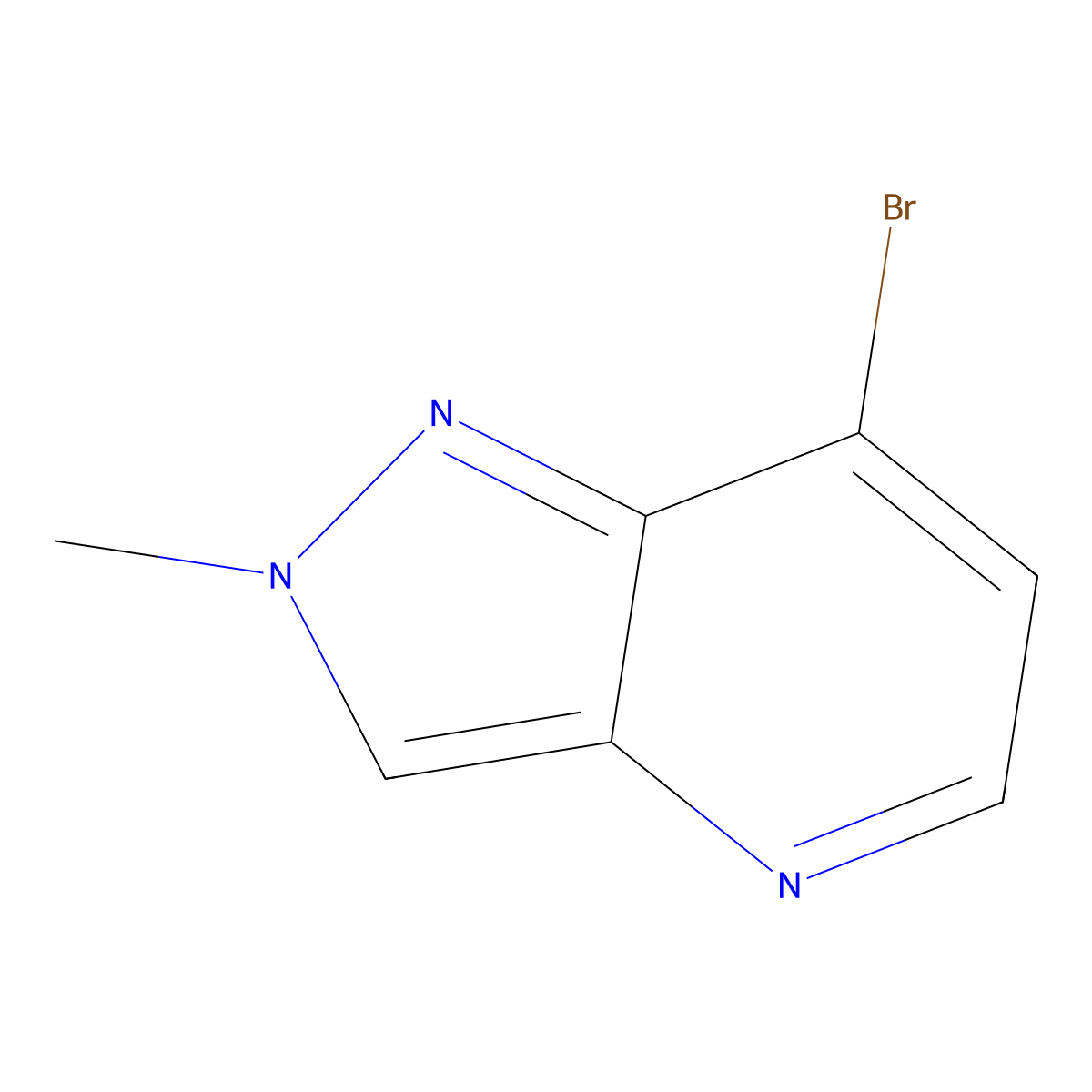 7-bromo-2-methyl-2H-pyrazolo[4,3-b]pyridine molecular structure, CAS 1350648-87-1