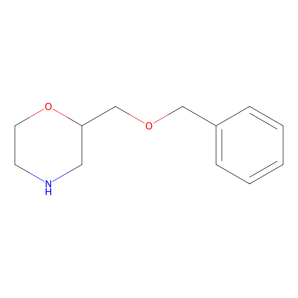 (R)-2-((Benzyloxy)methyl)morpholine molecular structure, CAS 135065-70-2