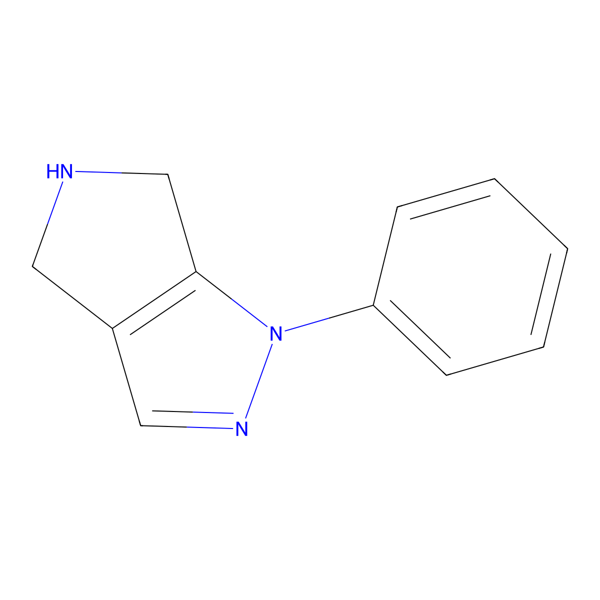 1-Phenyl-1,4,5,6-tetrahydropyrrolo[3,4-c]pyrazole molecular structure, CAS 1350652-35-5