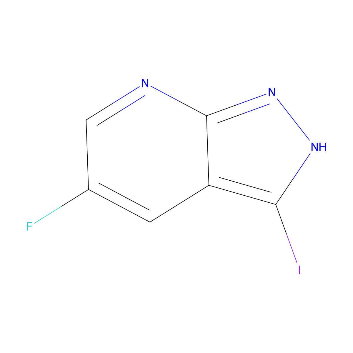 5-Fluoro-3-iodo-1H-pyrazolo(3,4-b)pyridine molecular structure, CAS 1350653-23-4