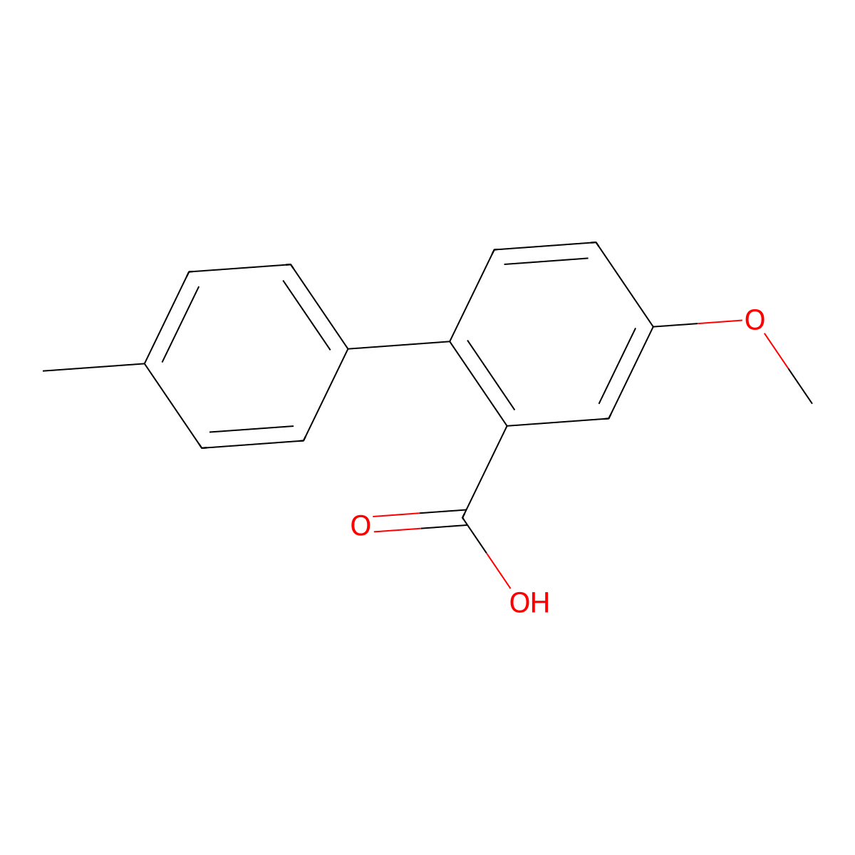 5-Methoxy-2-(4-methylphenyl)benzoic acid molecular structure, CAS 135070-69-8