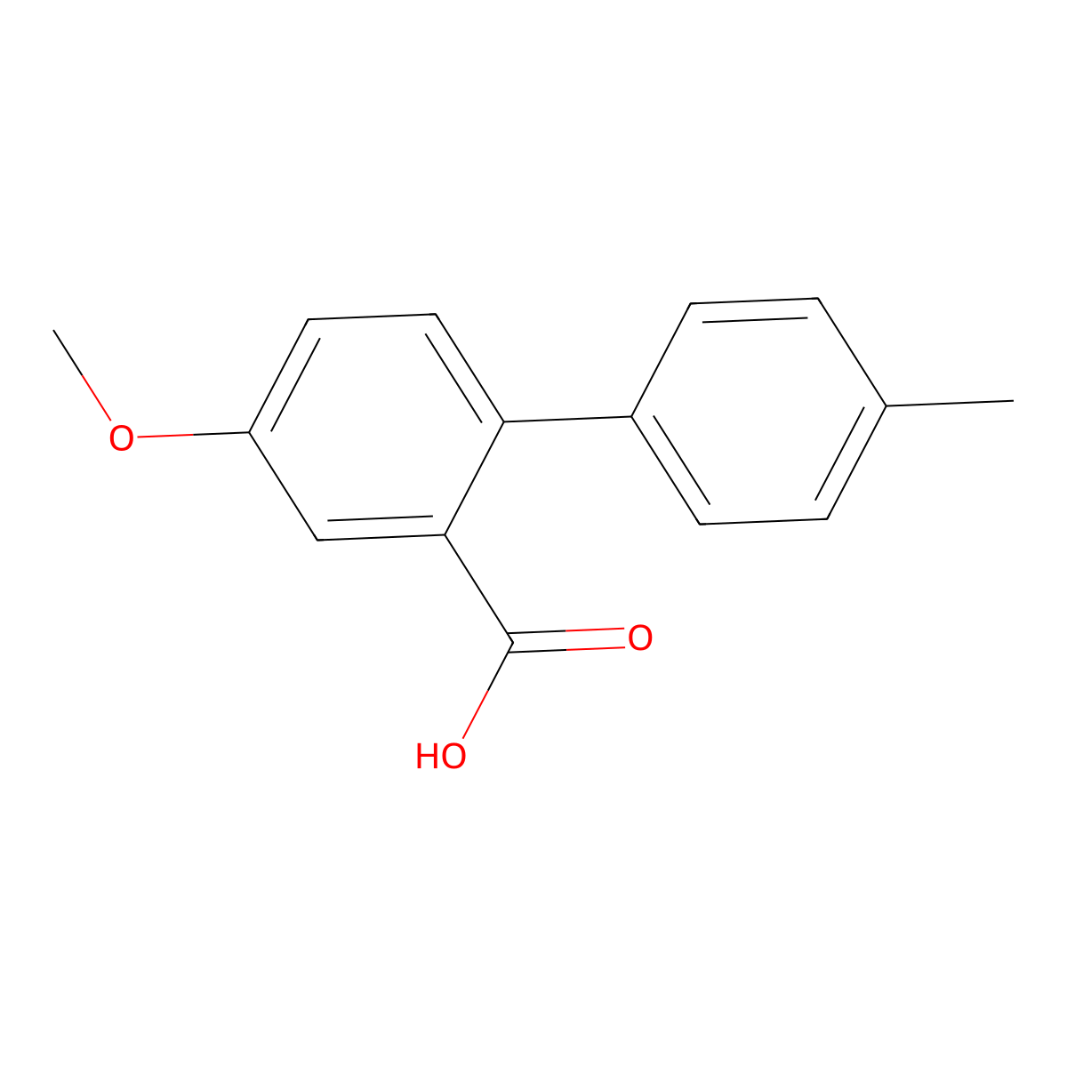 5-Methoxy-2-(4-methylphenyl)benzoic acid molecular structure, CAS 135070-69-8