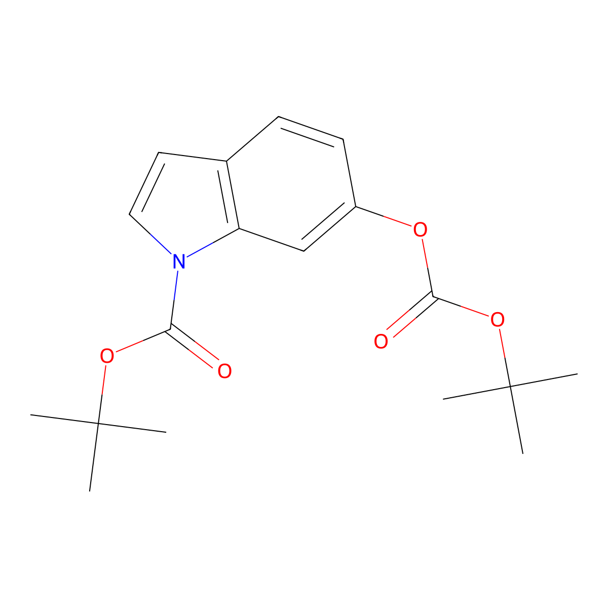 6-Tert-butoxycarbonyloxy-indole-1-carboxylic acid tert-butyl ester molecular structure, CAS 1350712-98-9