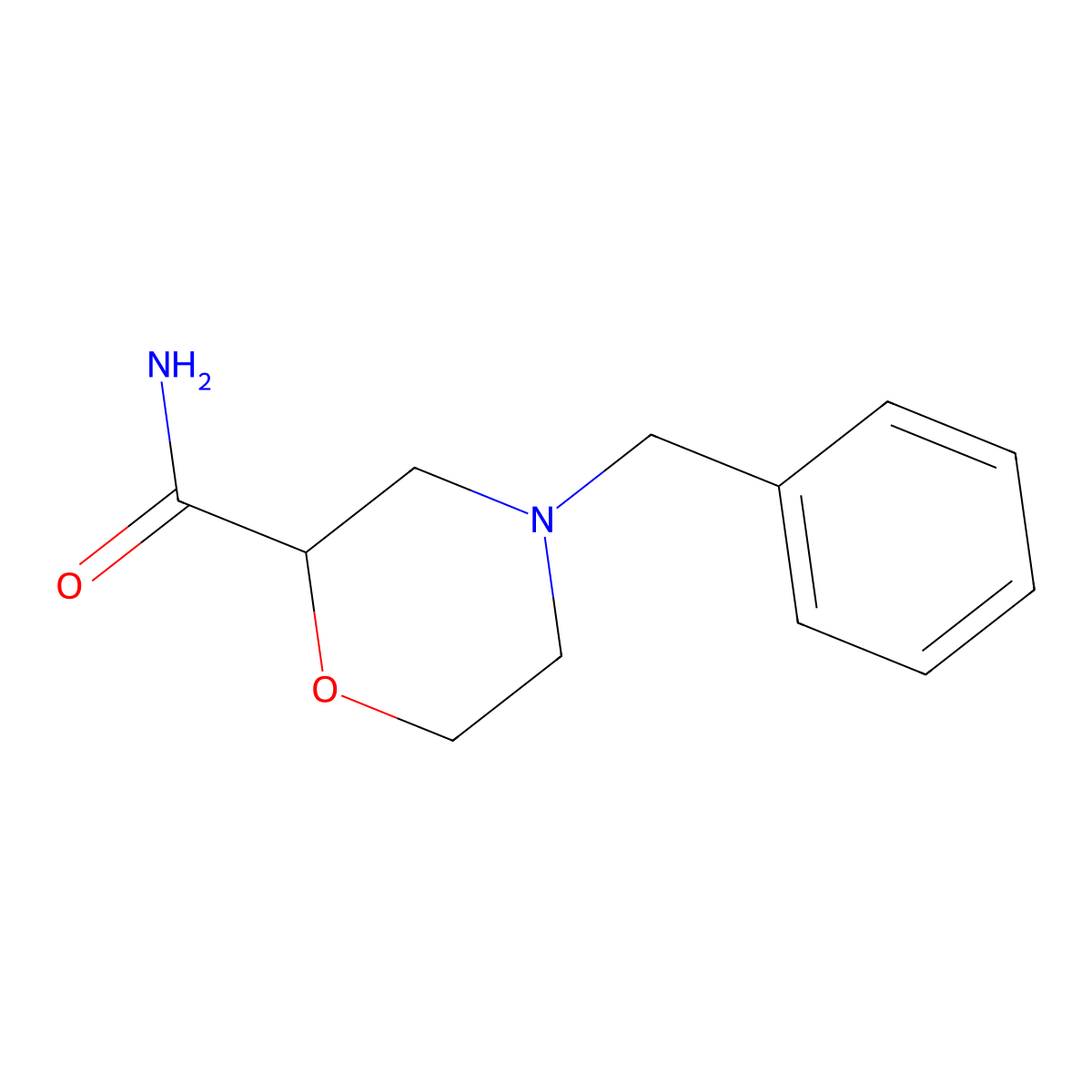 4-Benzylmorpholine-2-carboxamide molecular structure, CAS 135072-12-7