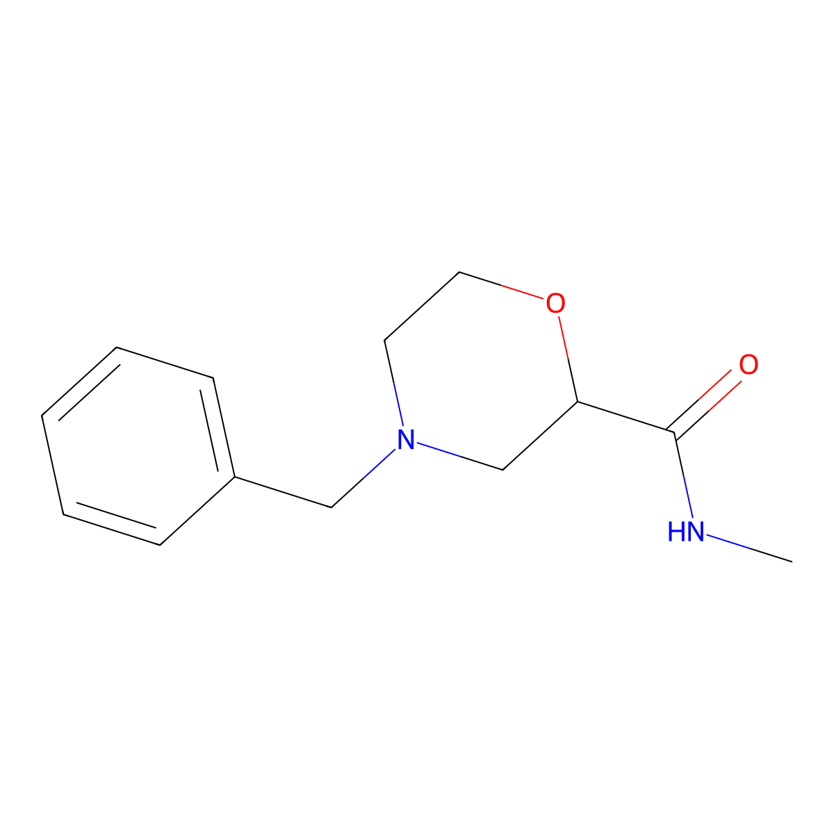 4-benzyl-N-methylmorpholine-2-carboxamide molecular structure, CAS 135072-16-1