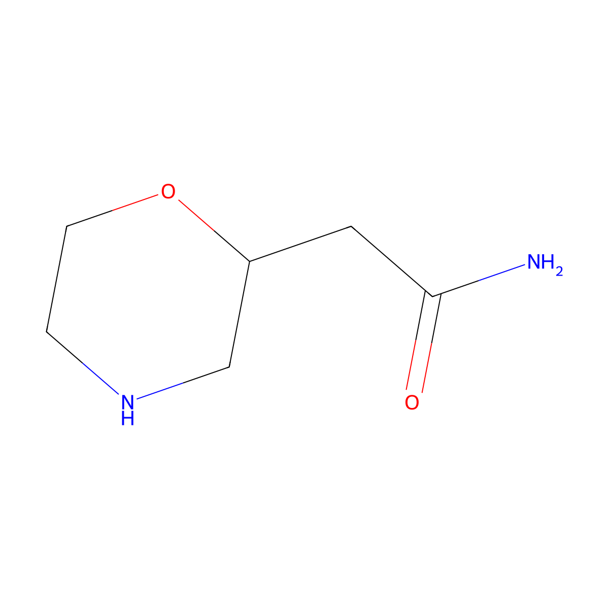2-(Morpholin-2-yl)acetamide molecular structure, CAS 135072-28-5