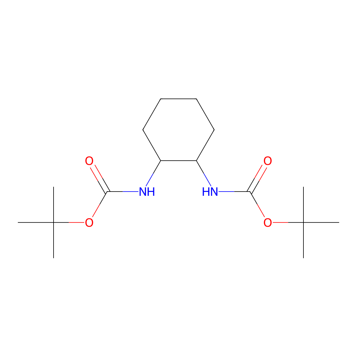 DI-Tert-butyl cyclohexane-1,2-diyldicarbamate molecular structure, CAS 1350724-58-1
