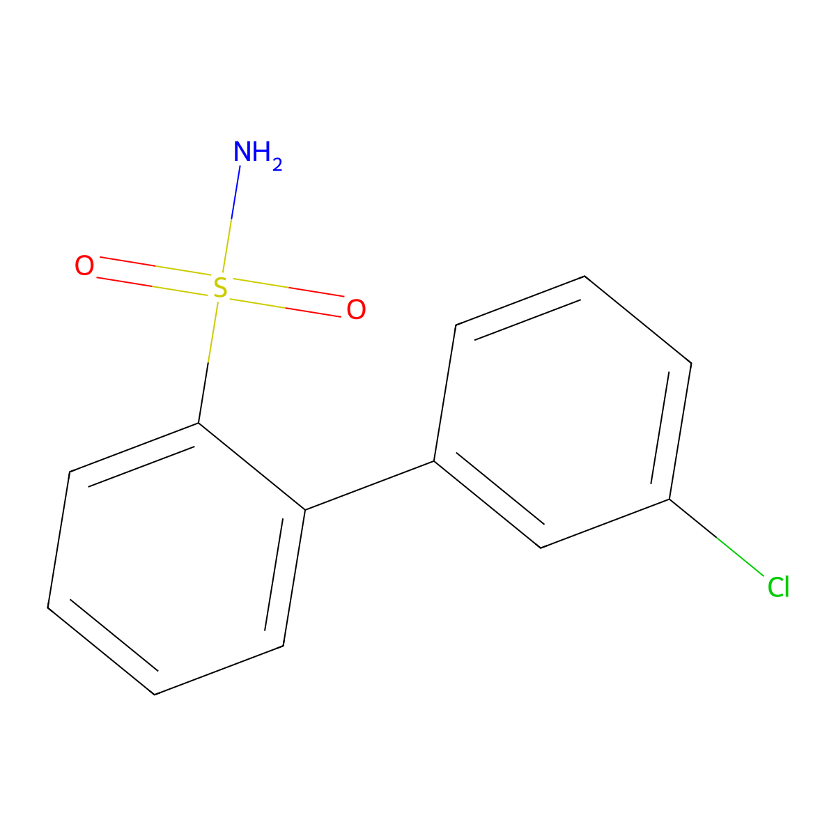2-(3-Chlorophenyl)benzene-1-sulfonamide molecular structure, CAS 1350725-94-8