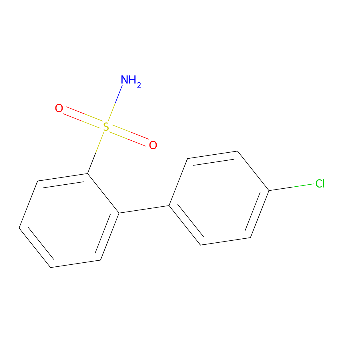 2-(4-Chlorophenyl)benzene-1-sulfonamide molecular structure, CAS 1350727-76-2