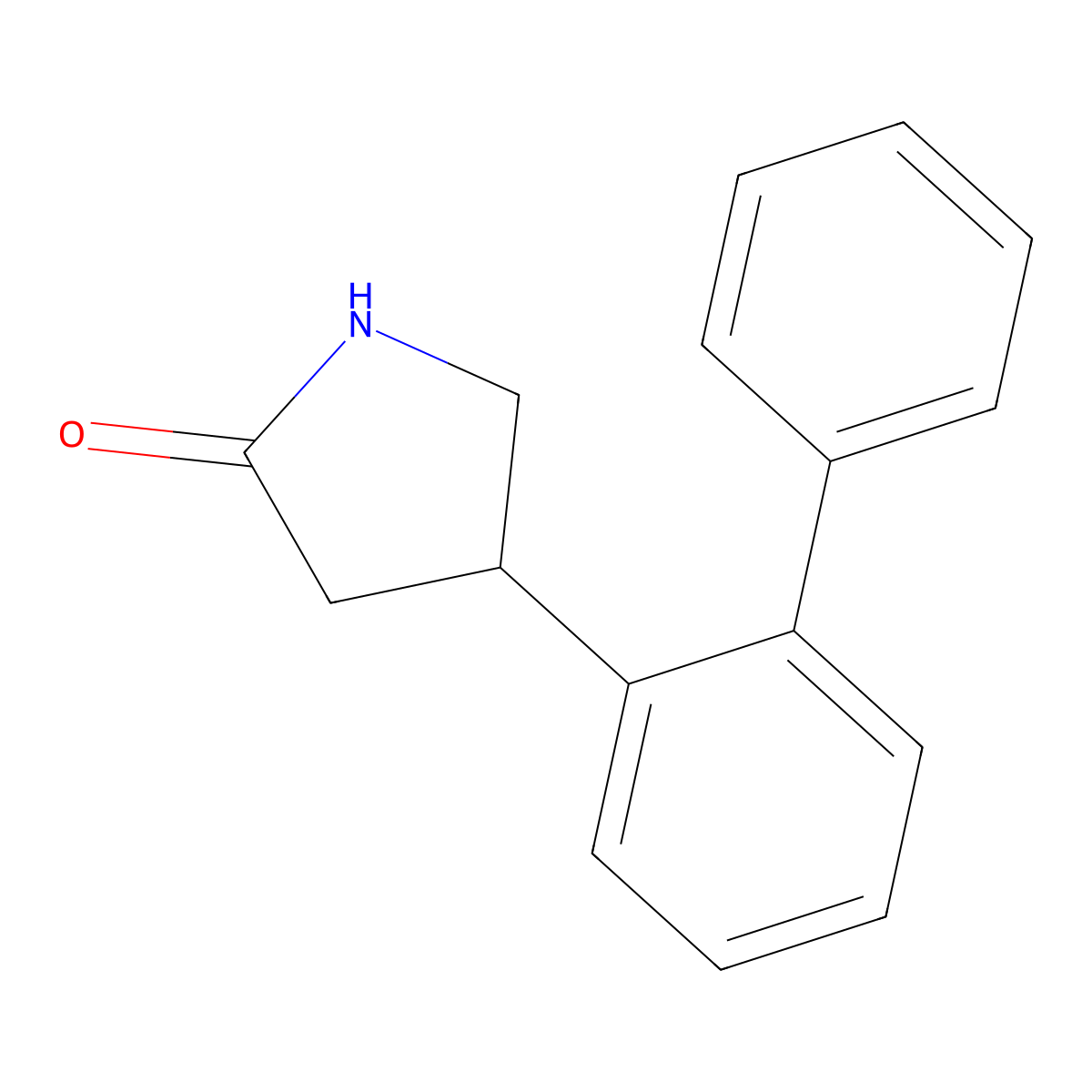 4-(2-Phenylphenyl)pyrrolidin-2-one molecular structure, CAS 1350727-89-7
