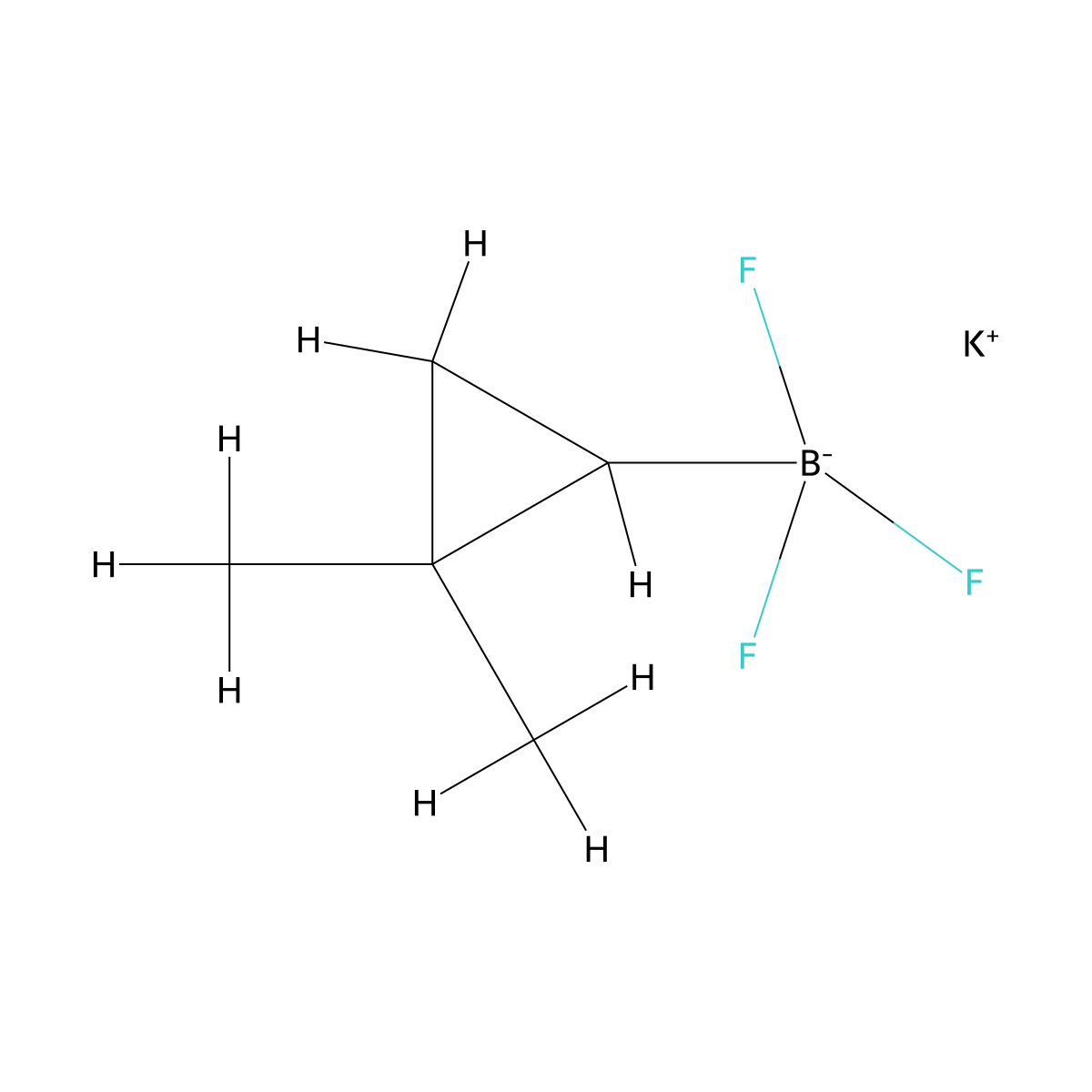 Potassium (2,2-dimethylcyclopropyl)trifluoroboranuide molecular structure, CAS 1350729-26-8
