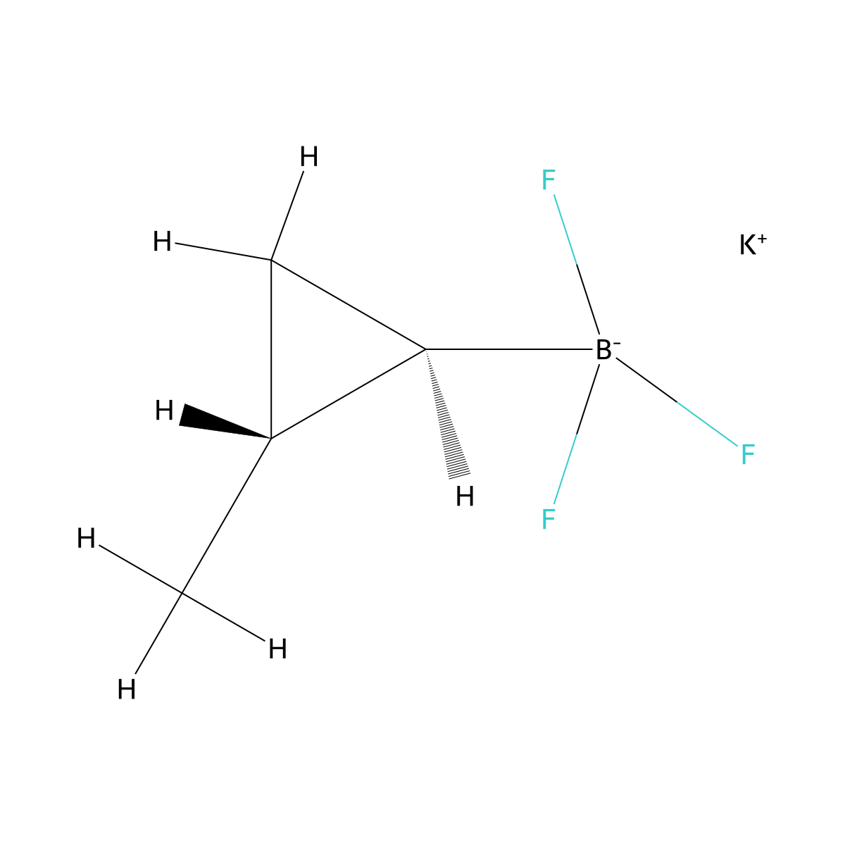 rac-potassium trifluoro((1R,2R)-2-methylcyclopropyl)boranuide molecular structure, CAS 1350729-28-0