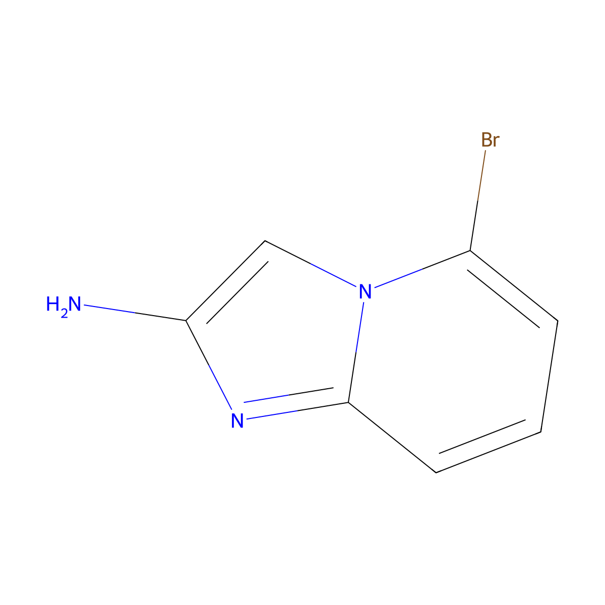 5-Bromoimidazo[1,2-A]pyridin-2-amine molecular structure, CAS 1350738-82-7