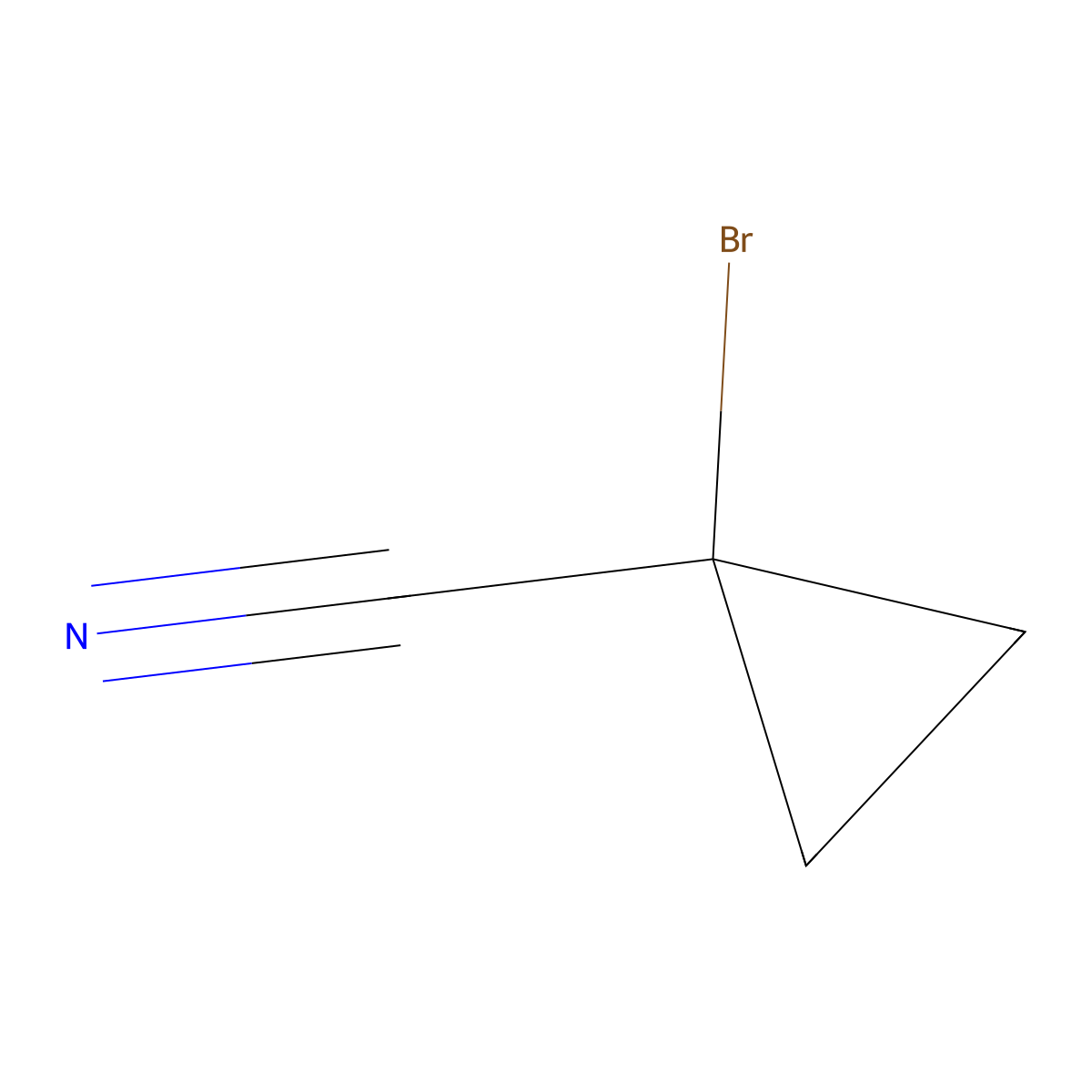 1-Bromocyclopropane-1-carbonitrile molecular structure, CAS 1350746-42-7
