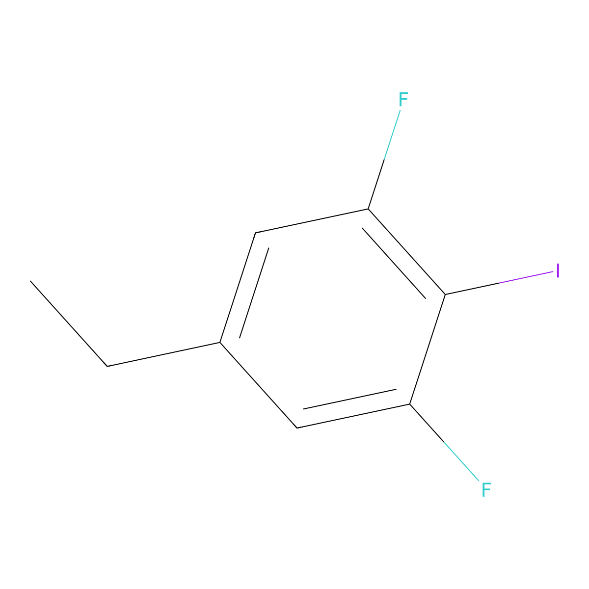 5-Ethyl-1,3-difluoro-2-iodobenzene molecular structure, CAS 1350751-60-8