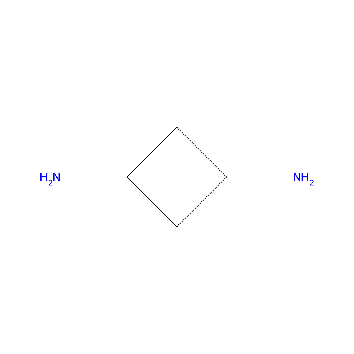 Cyclobutane-1,3-diamine molecular structure, CAS 1350753-06-8