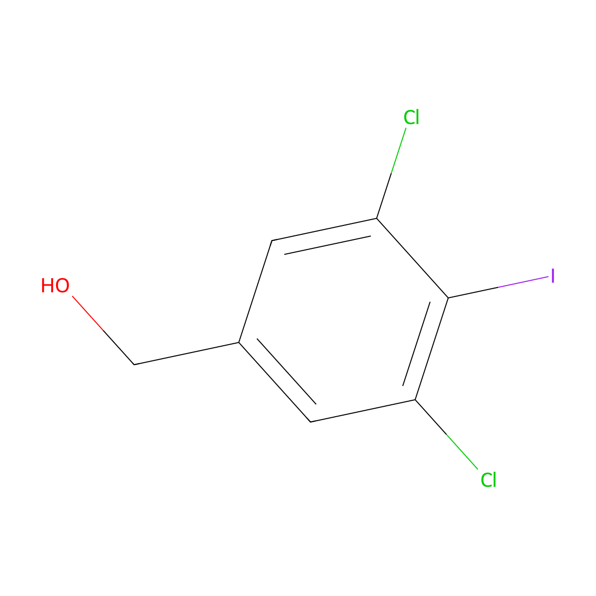 (3,5-Dichloro-4-iodophenyl)methanol molecular structure, CAS 1350760-17-6