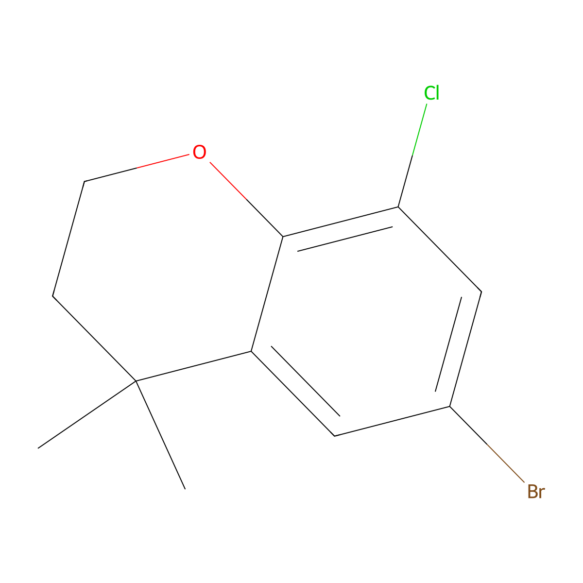 6-Bromo-8-chloro-4,4-dimethylchroman molecular structure, CAS 1350761-25-9