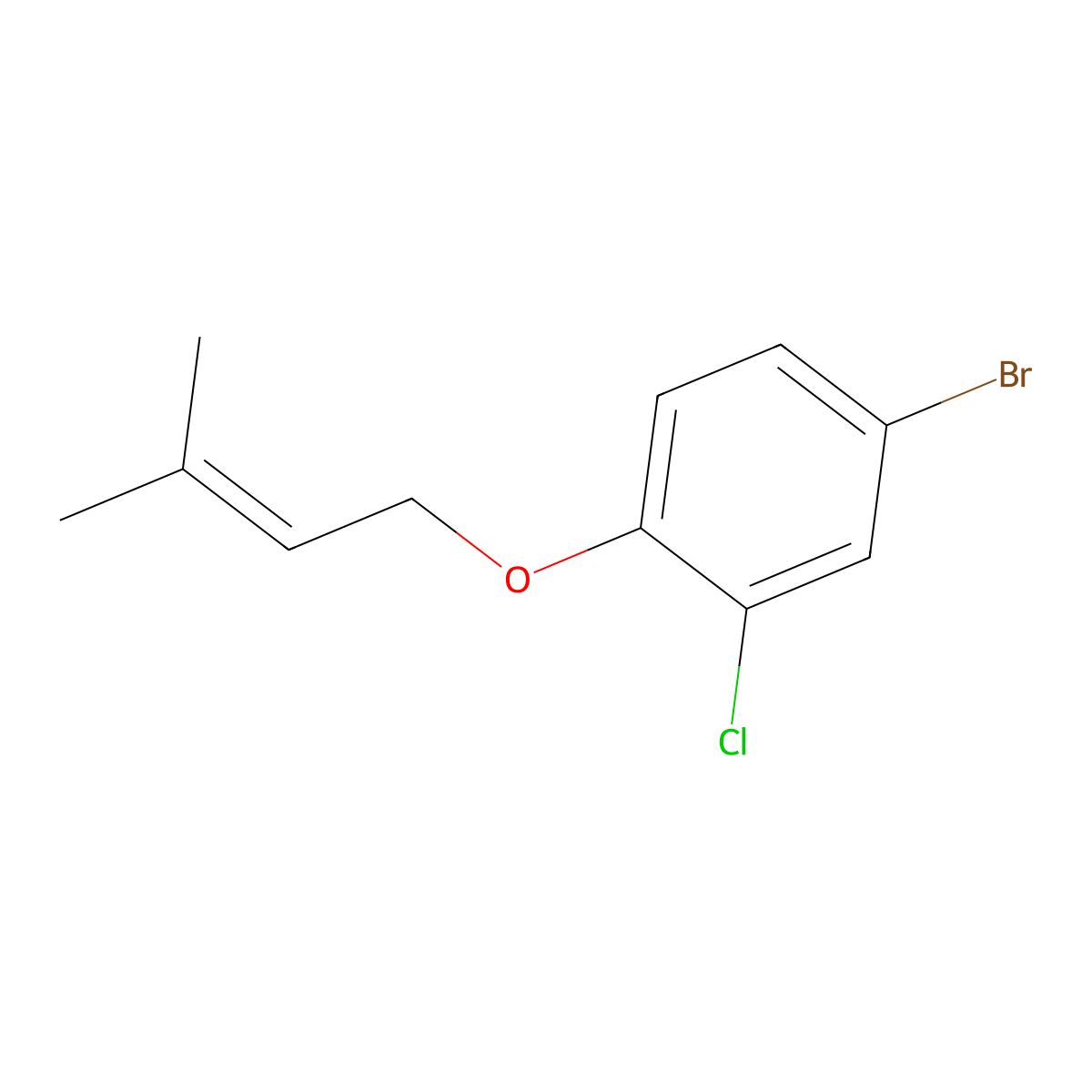 4-Bromo-2-chloro-1-[(3-methylbut-2-en-1-yl)oxy]benzene molecular structure, CAS 1350761-31-7