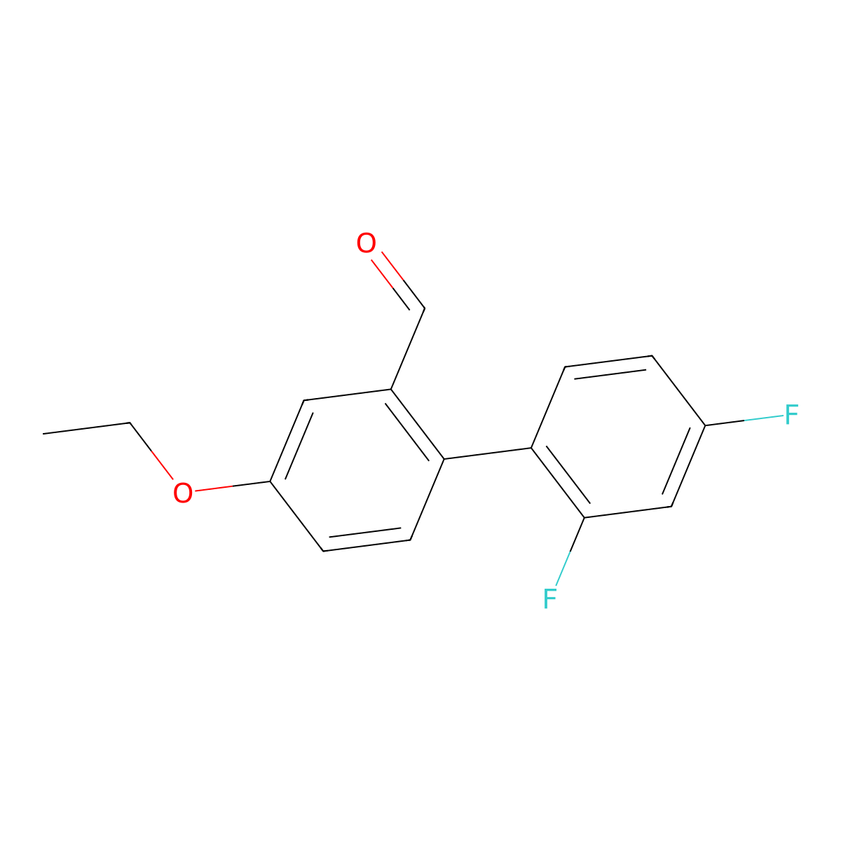 4-Ethoxy-2',4'-difluoro[1,1'-biphenyl]-2-carboxaldehyde molecular structure, CAS 1350762-00-3